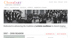Desktop Screenshot of choralart.org